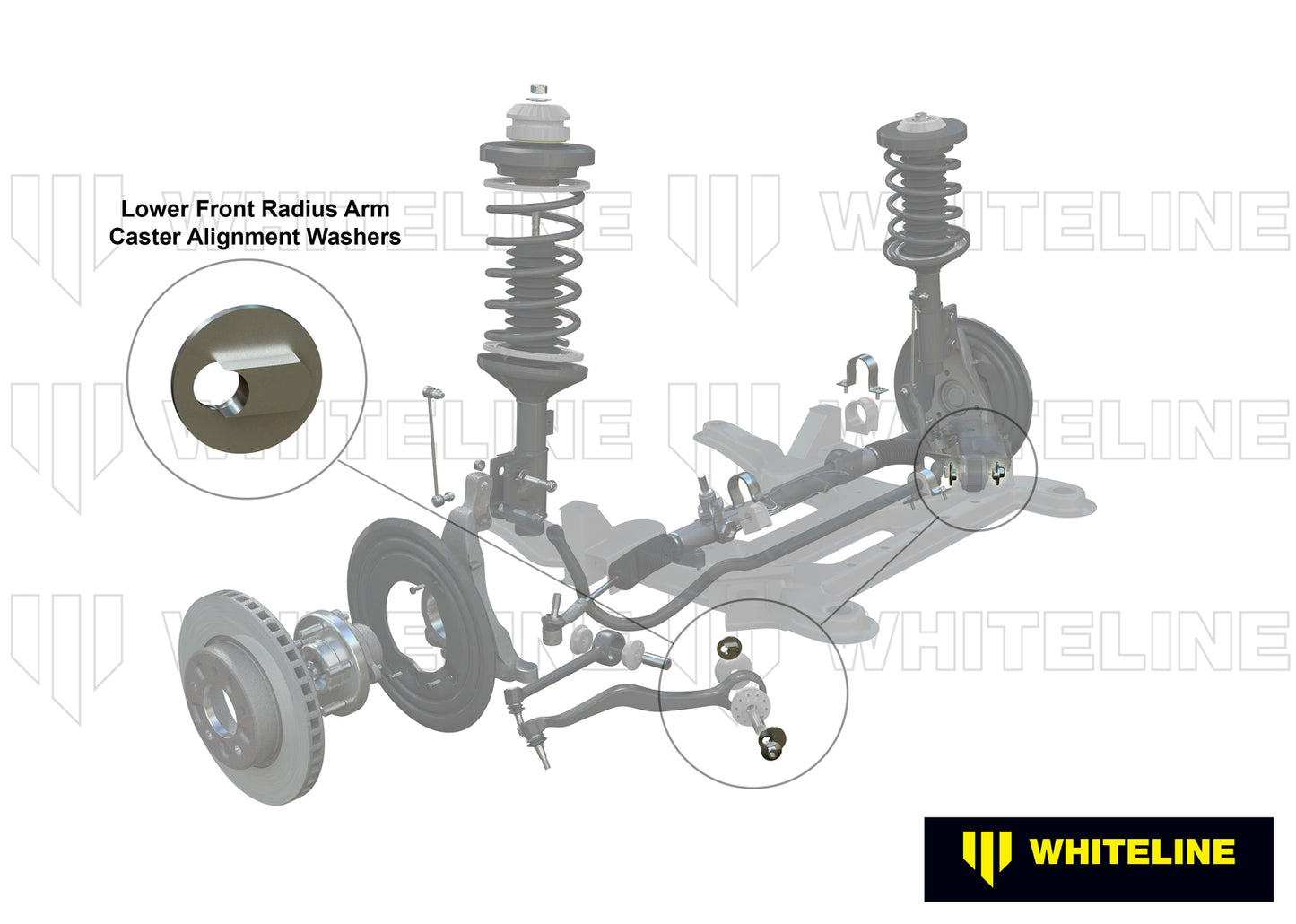 Whiteline Front Radius Arm Lower - Washer Kit to Suit Holden Commodore VE, VF and HSV | W53152