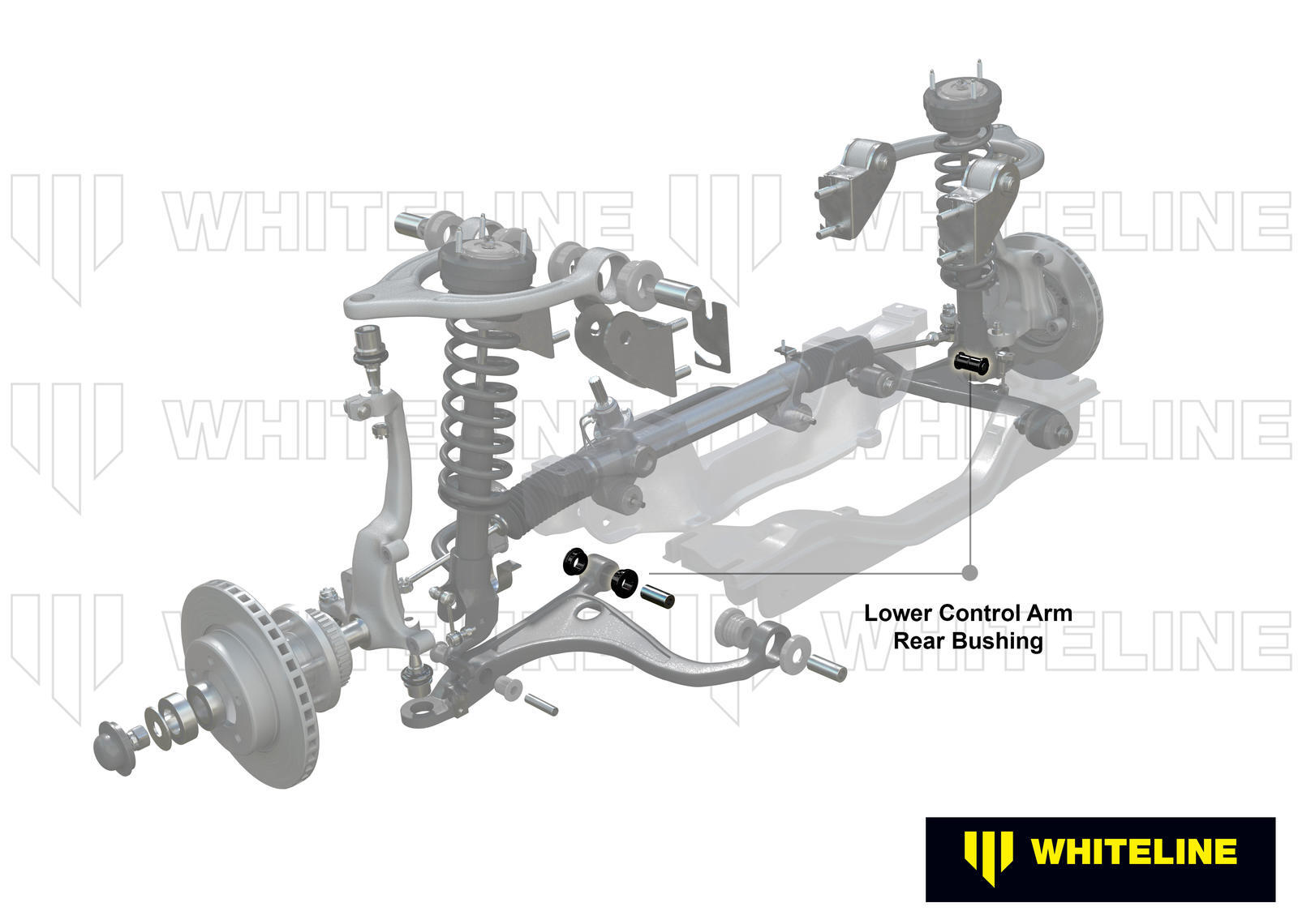 Whiteline Front Control Arm Lower - Inner Rear Bushing Kit to Suit Land Rover Discovery and Range Ro