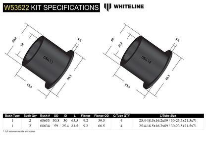 Whiteline Front Control Arm Lower - Bushing Kit to Suit Toyota Prado 150 Series and FJ Cruiser GSJ15