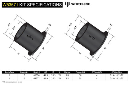 Whiteline Front Control Arm Lower - Bushing Kit to Suit Ford Everest, Ranger and Mazda BT-50 | W5357