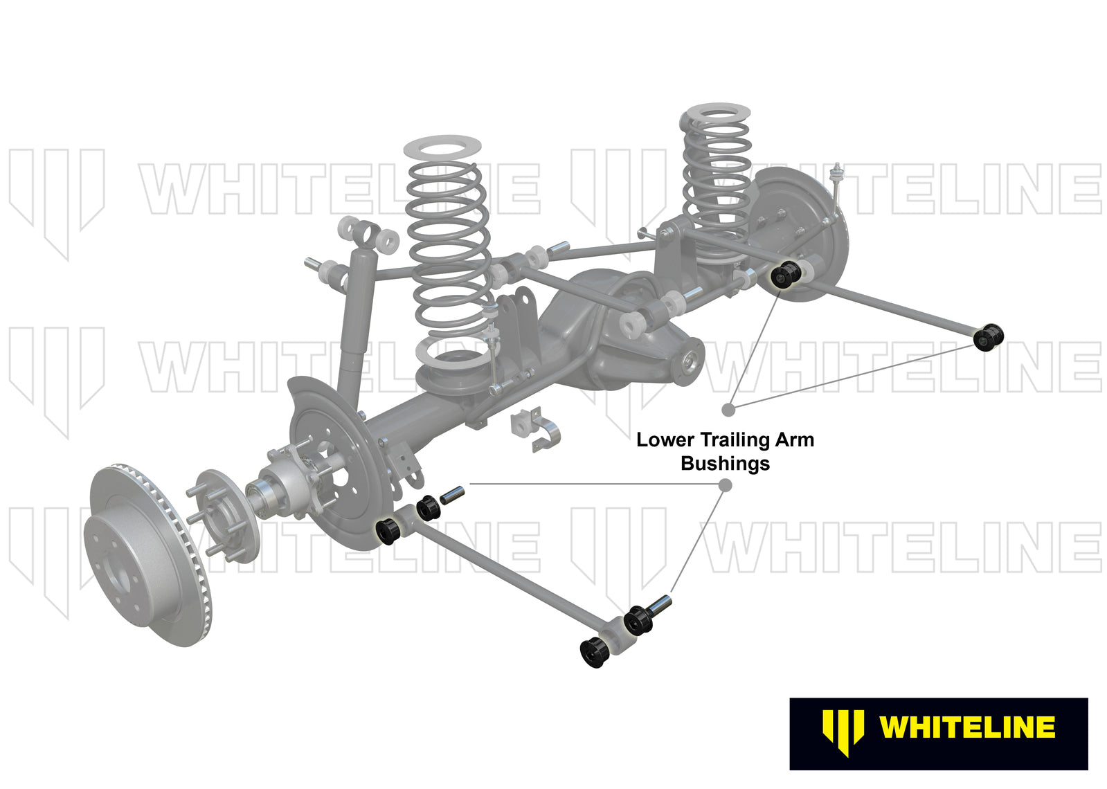 Whiteline Front Trailing Arm Lower - Bushing Kit to Suit Jeep Gladiator JT and Wrangler JL | W53637
