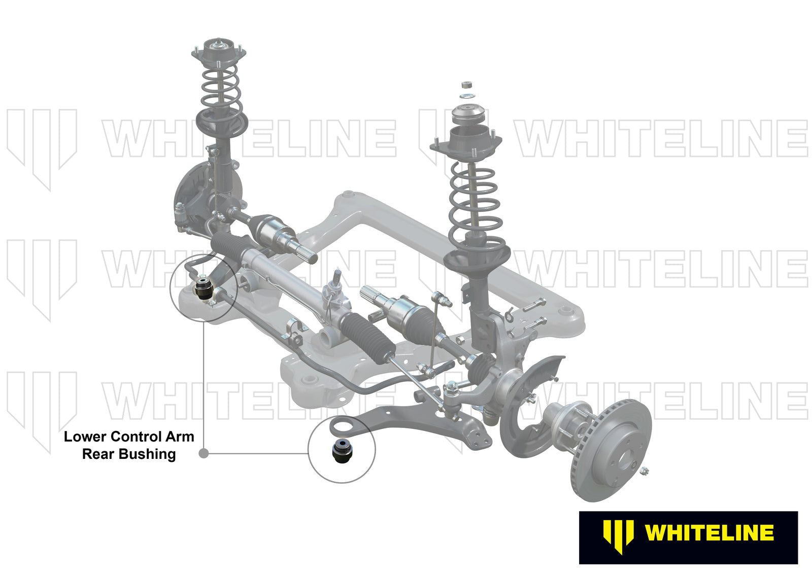 Whiteline Front Control Arm Lower - Inner Rear Bushing Kit to Suit Nissan Qashqai J11 and Renault Ka