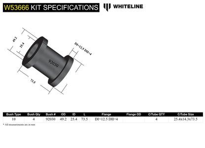Whiteline Front Control Arm Lower - Bushing Kit to Suit Nissan Patrol Y62 | W53666
