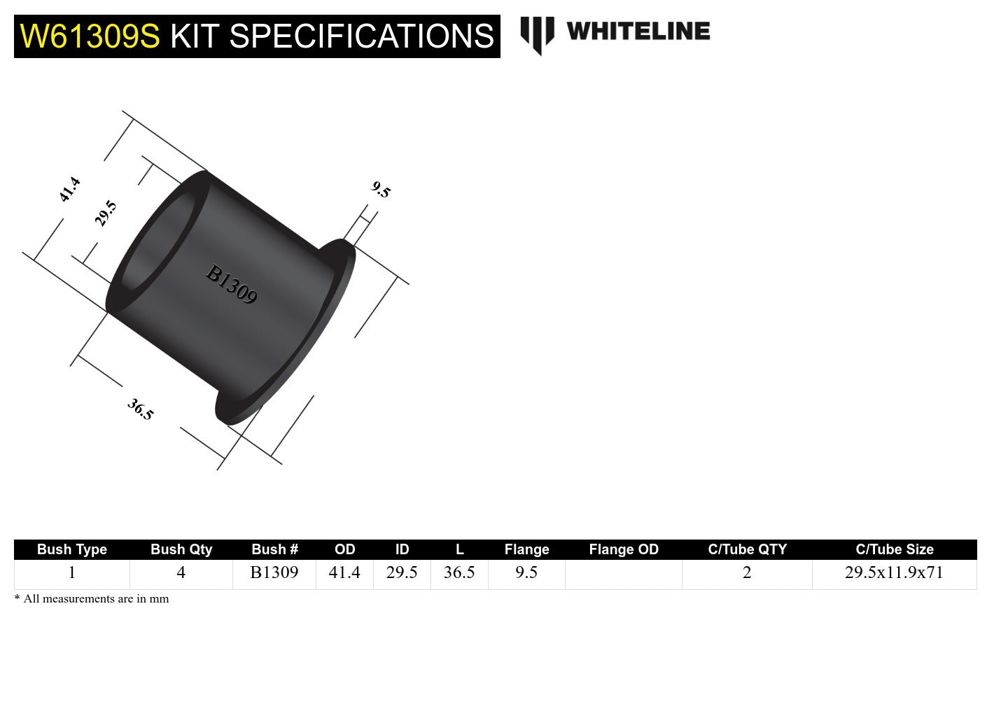Whiteline Rear Camber/Toe Kit - Single Bolt Design Incl Removal Tool to Suit Holden Commodore VN-VZ