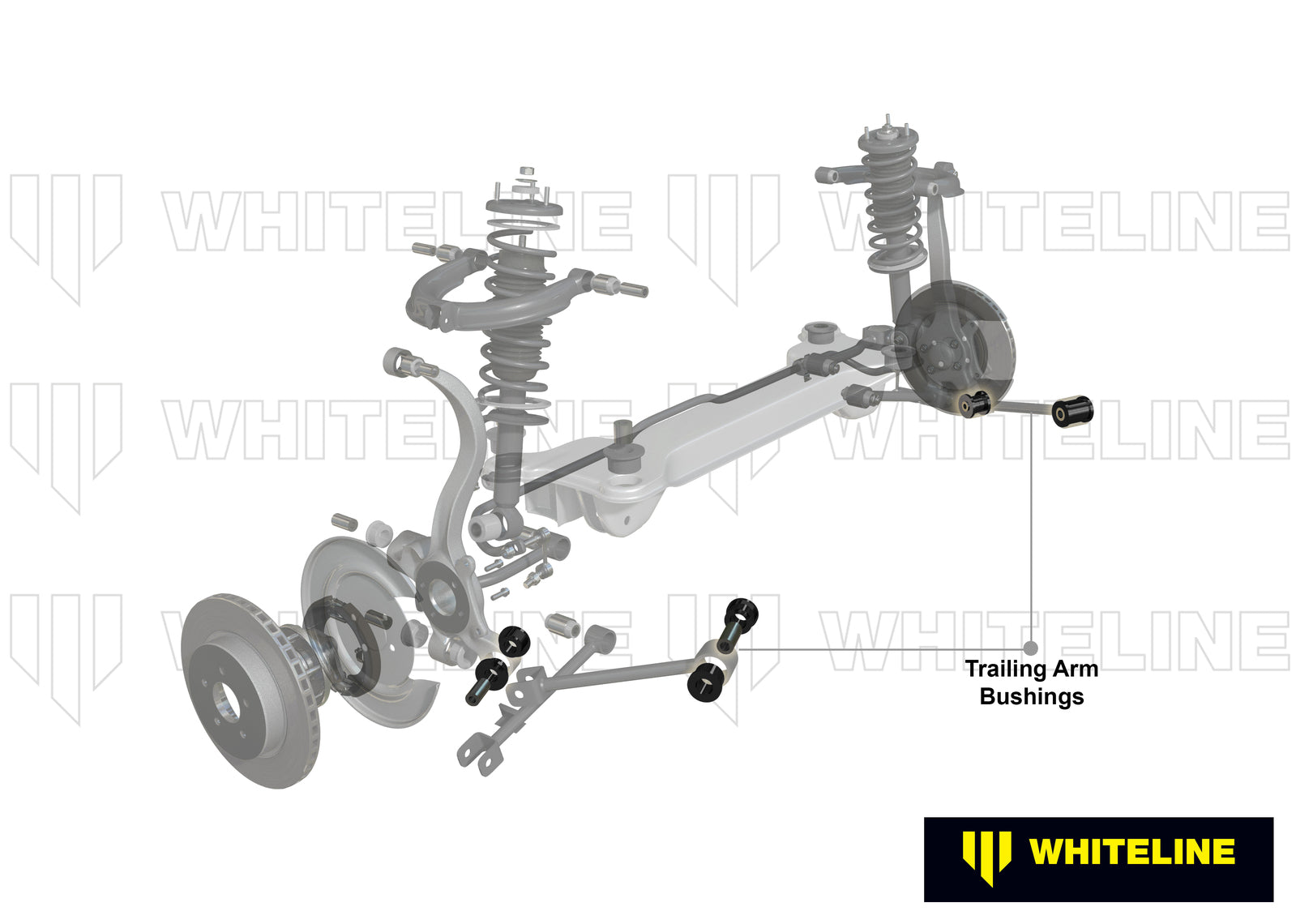 Whiteline Rear Trailing Arm Lower - Bushing Kit to Suit Toyota Cary, Celica Corolla and Kluger | W61