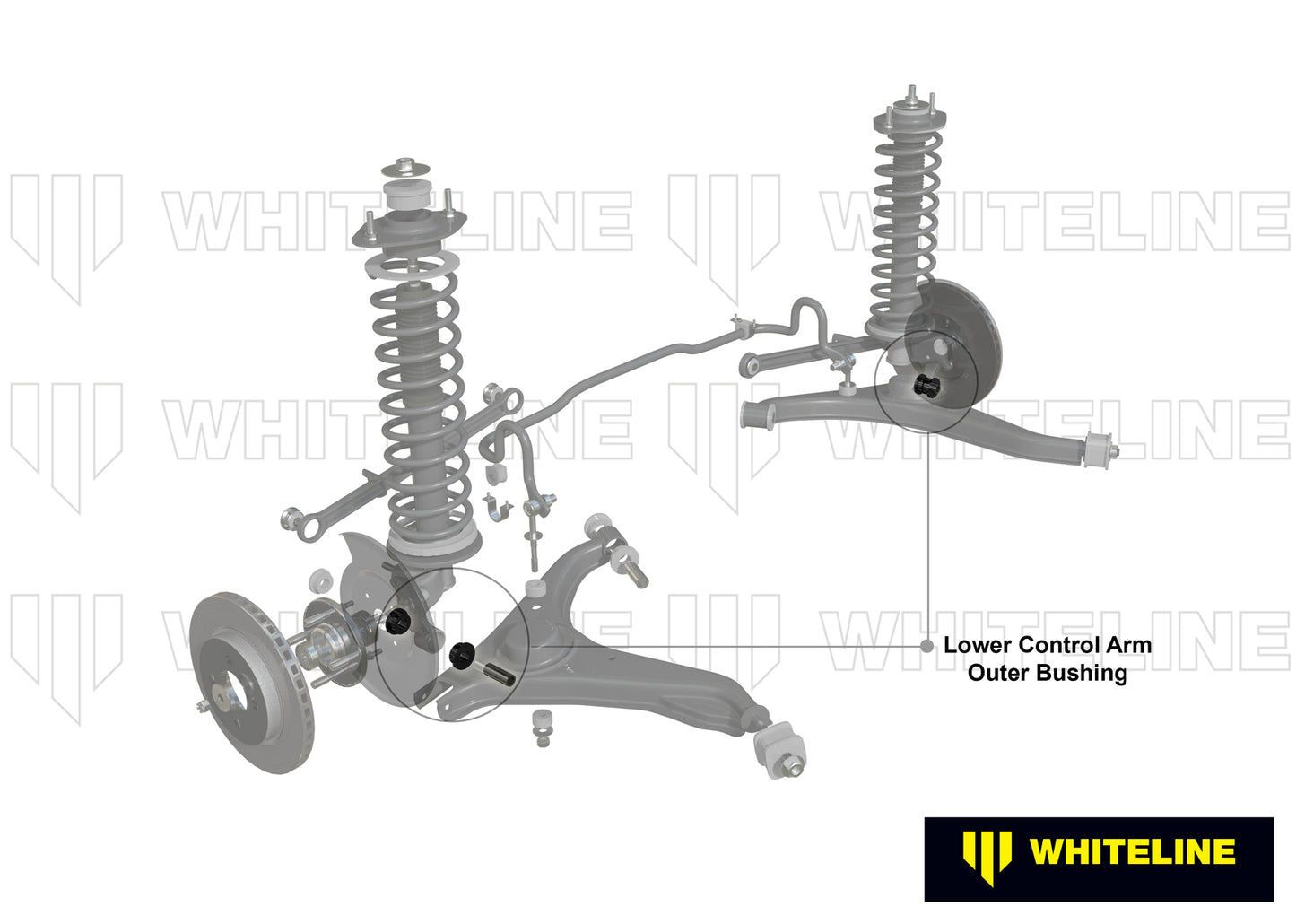 Whiteline Rear Control Arm Lower - Outer Bushing Kit to Suit Holden Barina, Suzuki Cultus and Swift