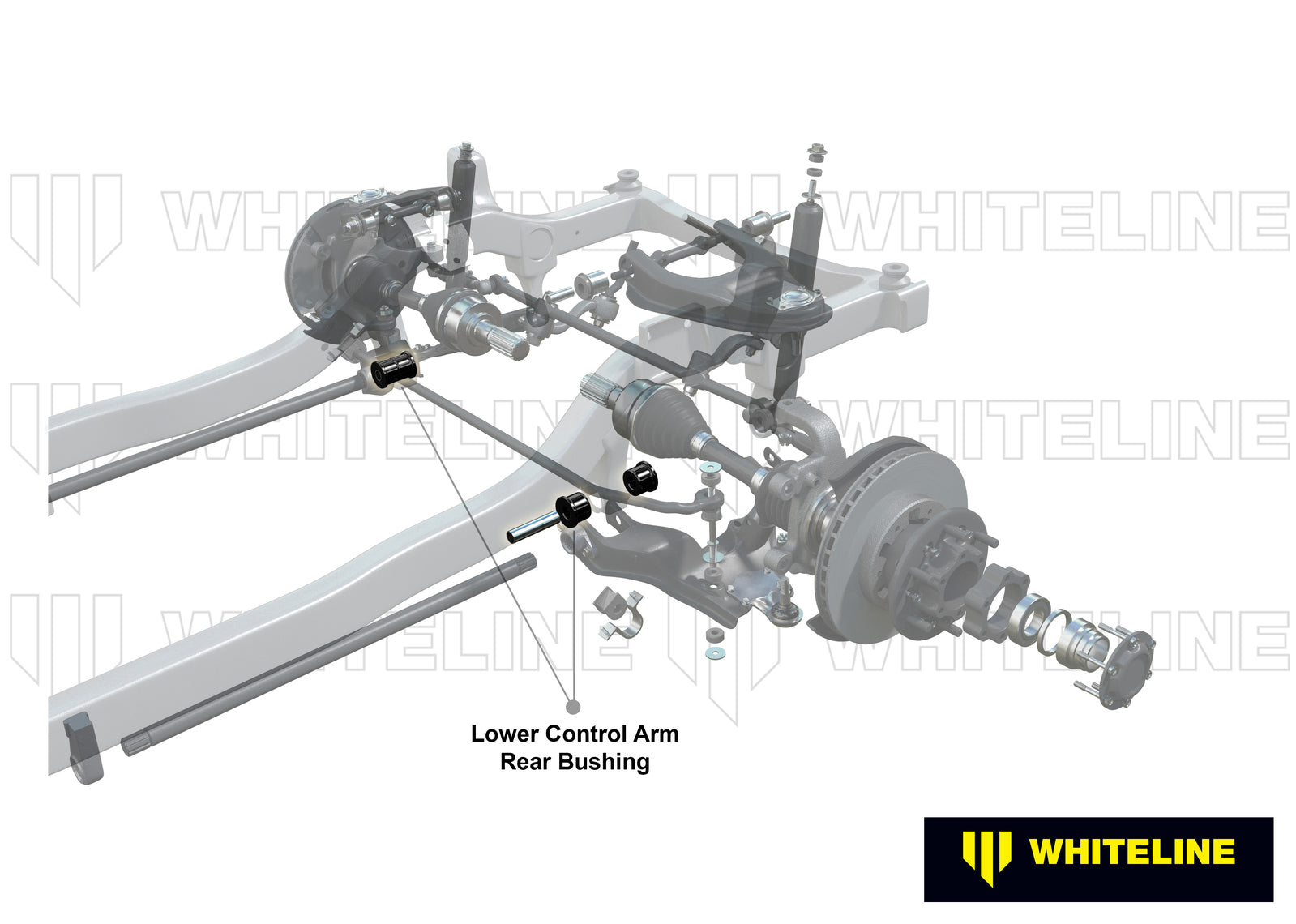 Whiteline Front Control Arm Lower - Inner Rear Bushing Kit to Suit Mitsubishi Challenger, Pajero and