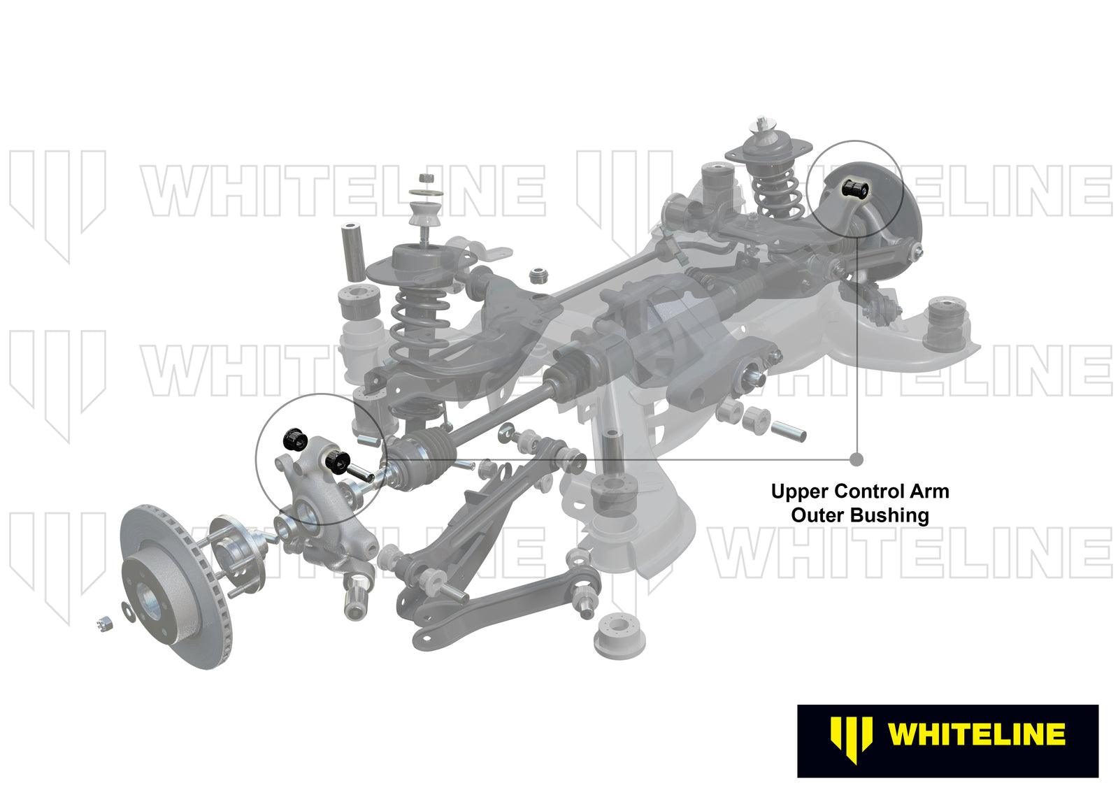 Whiteline Rear Control Arm Upper - Outer Bearing Kit to Suit Holden Commodore VE, VF and HSV | W6271
