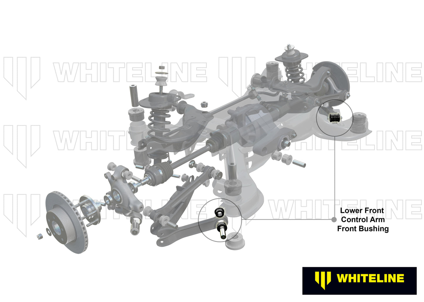 Whiteline Rear Trailing Arm - Front Bushing Kit to Suit Nissan 350Z, 370Z, Skyline and Stagea | W629