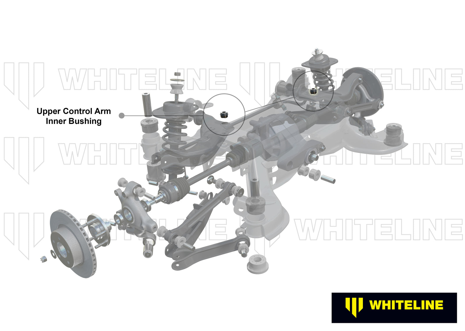 Whiteline Rear Control Arm Upper - Inner Bushing Kit to Suit Nissan 350Z, 370Z, Skyline and Stagea |