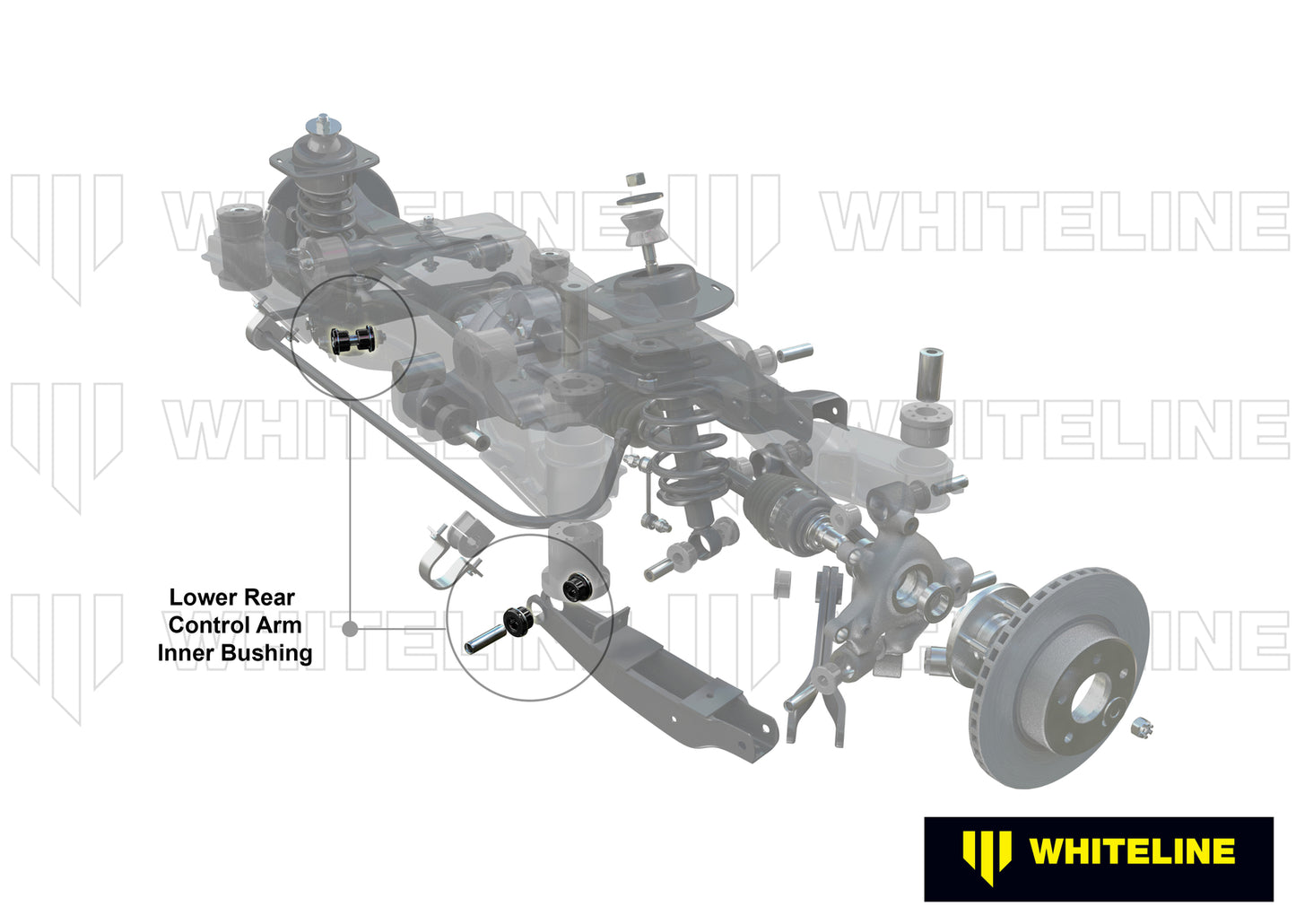 Whiteline Rear Control Arm Lower Rear - Inner Bushing Kit to Suit Nissan 350Z, Skyline and Stagea |