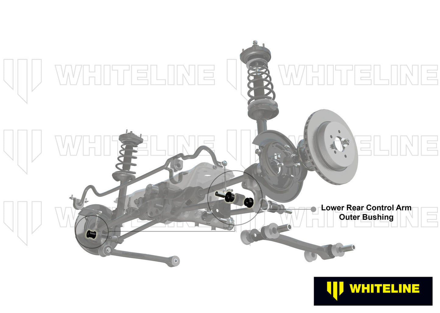 Whiteline Rear Control Arm Lower Rear - Outer Bushing Kit to Suit Toyota Camry, Aurion and Kluger |