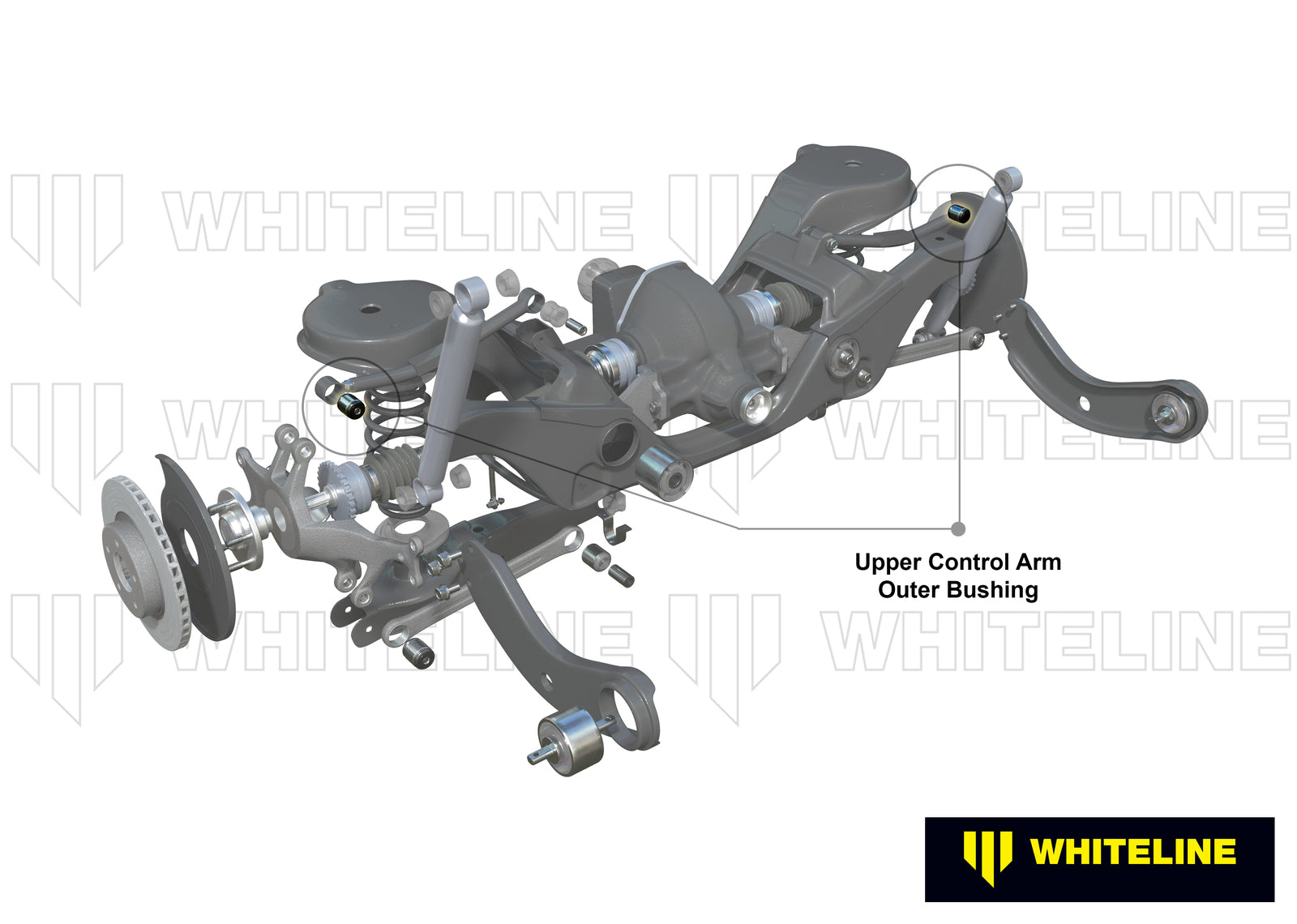 Whiteline Rear Control Arm Upper - Bushing Kit to Suit Ford Focus, Mazda3 and Volvo C30, S40 | W6332