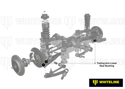 Whiteline Rear Trailing Arm Lower - Rear Bushing Kit to Suit Chrysler 300C and Dodge Challenger, Cha