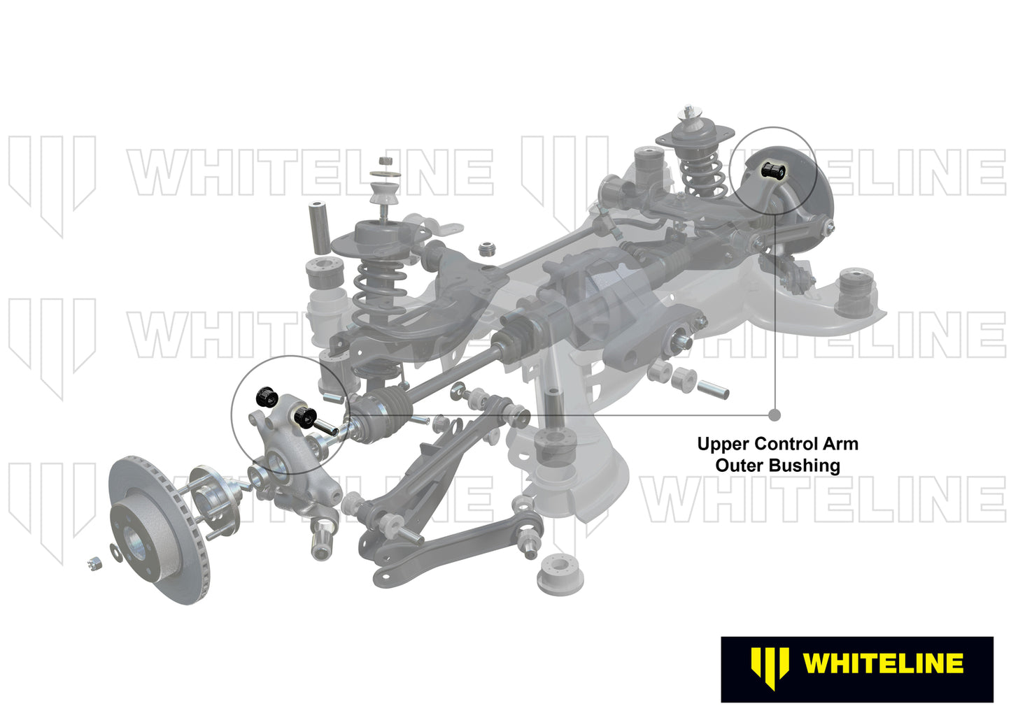 Whiteline Rear Control Arm Upper Rear - Outer Bushing Kit to Suit BMW 1 Series, 3 Series and X1 | W6
