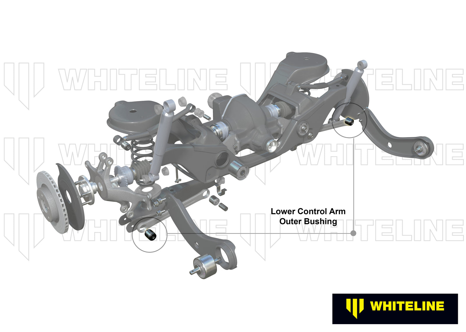 Whiteline Rear Control Arm Lower Front - Outer Bushing Kit to Suit Audi, Seat, Skoda and Volkswagen