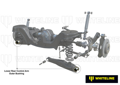 Whiteline Rear Control Arm Lwer Rear - Outer Bushing Kit to Suit Ford Focus, Mazda3 and Volvo C30, S
