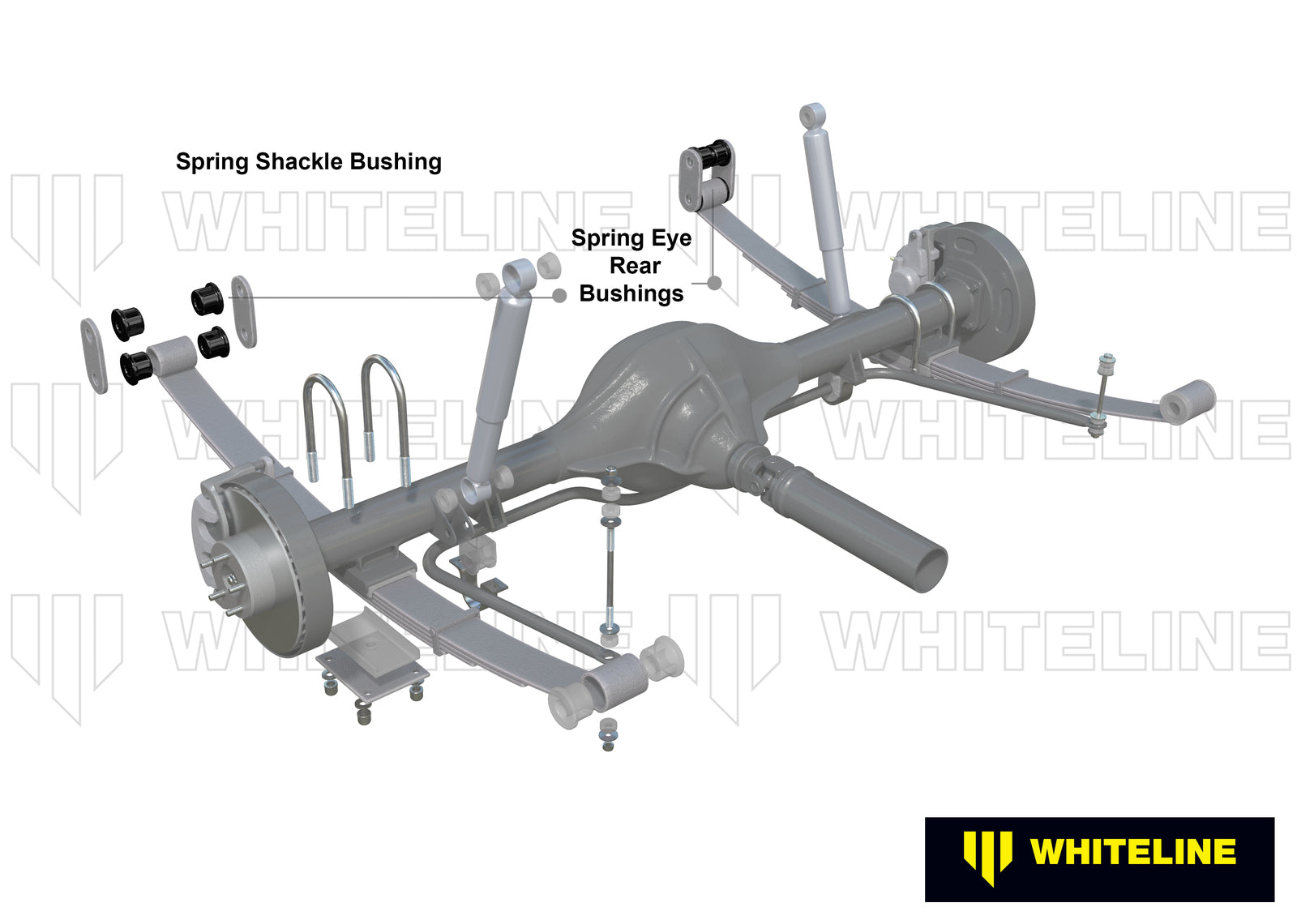 Whiteline Rear Leaf Spring - Bushing Kit to Suit Holden Rodeo KB and Isuzu Trooper UBS17, 56 | W7110