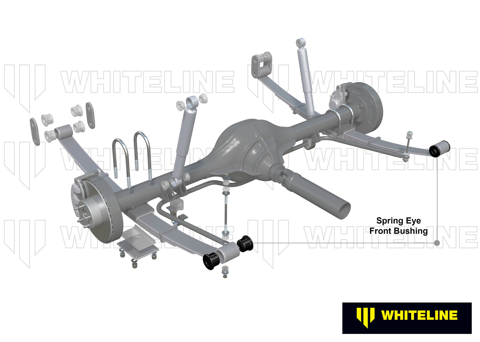 Whiteline Rear Leaf Spring - Front Eye Bushing Kit to Suit Nissan 200B, Bluebird and Vanette | W7128