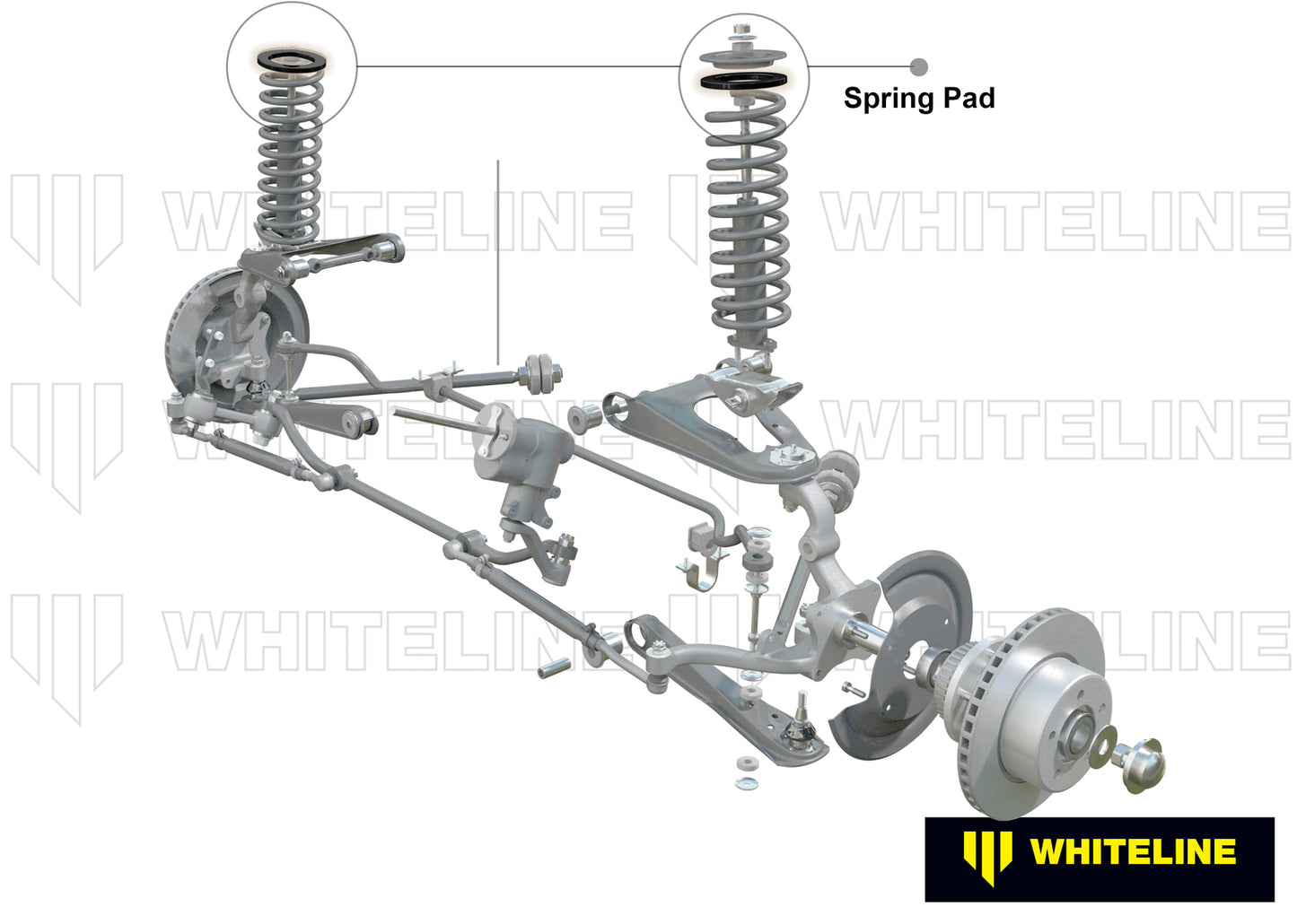 Whiteline Front Coil Spring Pad - Bushing Kit 10mm Ride Height to Suit Ford Falcon/Fairlane XK-XP, M