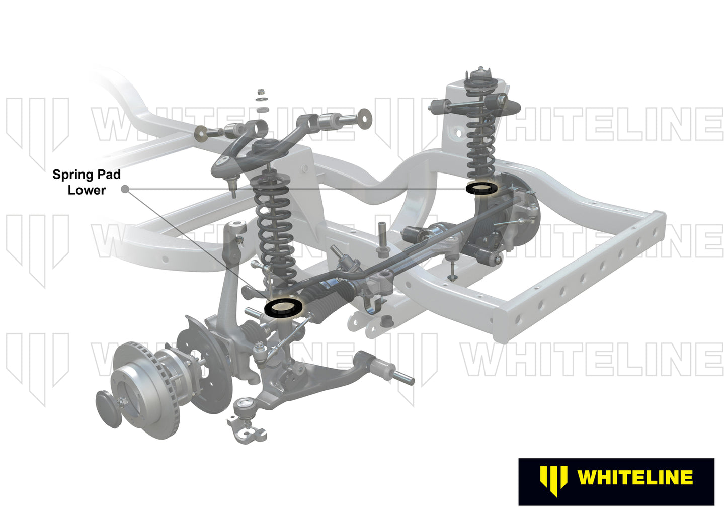 Whiteline Front Coil Spring Pad - Bushing Kit 10mm Ride Height to Suit Ford Falcon/Fairlane XK-XP, M