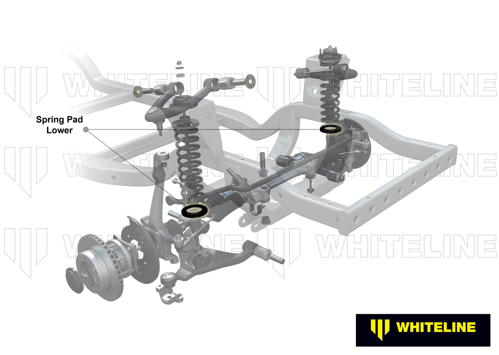 Whiteline Front Coil Spring Pad - Bushing Kit 10mm Ride Height to Suit Ford Falcon/Fairlane XK-XP, M