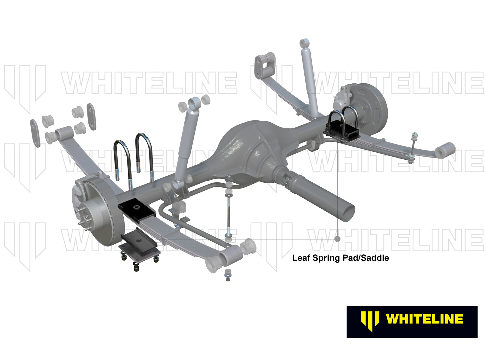 Whiteline Rear Leaf Spring - To Saddle Insulator Bushing Kit to Suit Holden FE-HG | W71492