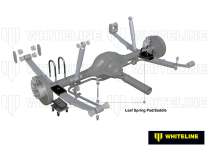 Whiteline Rear Leaf Spring - To Saddle Insulator Bushing Kit to Suit Holden FE-HG | W71492