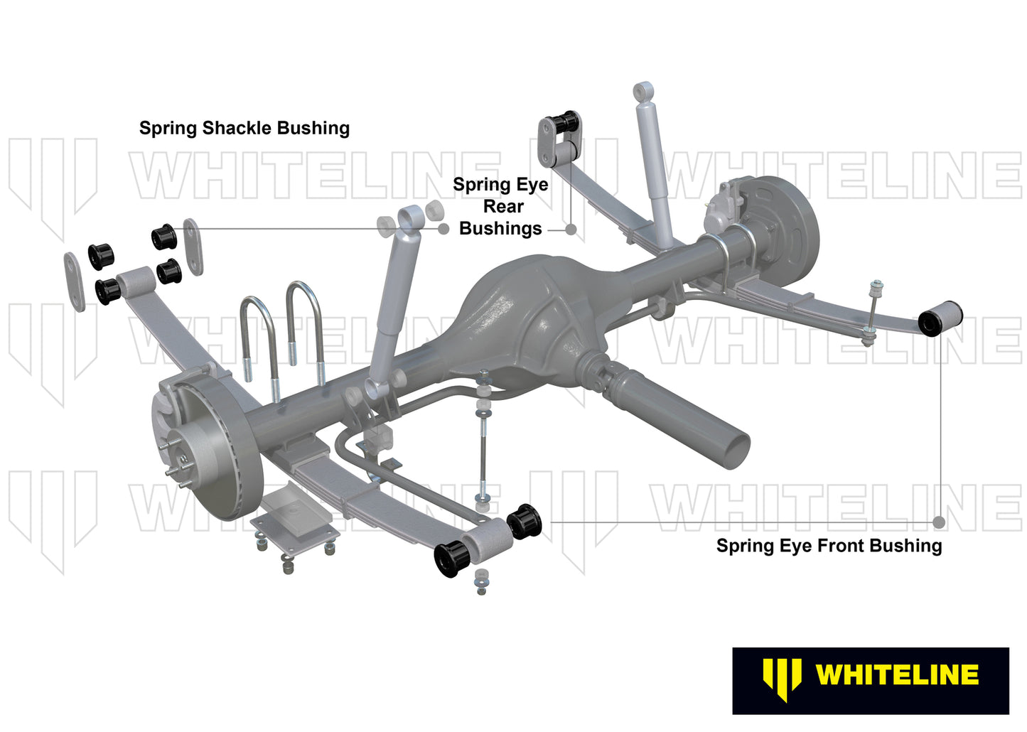 Whiteline Front Leaf Spring - Bushing Kit to Suit Nissan Patrol GQ and Ford Maverick DA (Leaf) | W71