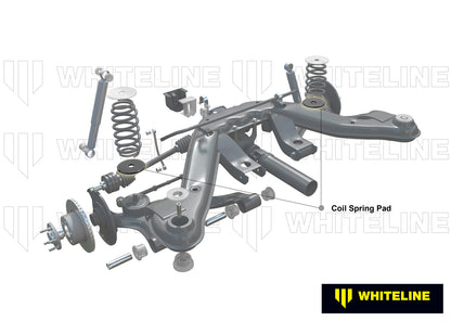 Whiteline Rear Coil Spring Pad - Lower Bushing Kit 10mm Ride Height to Suit BMW 3 Series, M3, Z4 E36