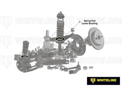 Whiteline Rear Coil Spring Pad - Lower Bushing Kit 12mm Ride Height to Suit BMW 3 Series, M3, Z4 E36