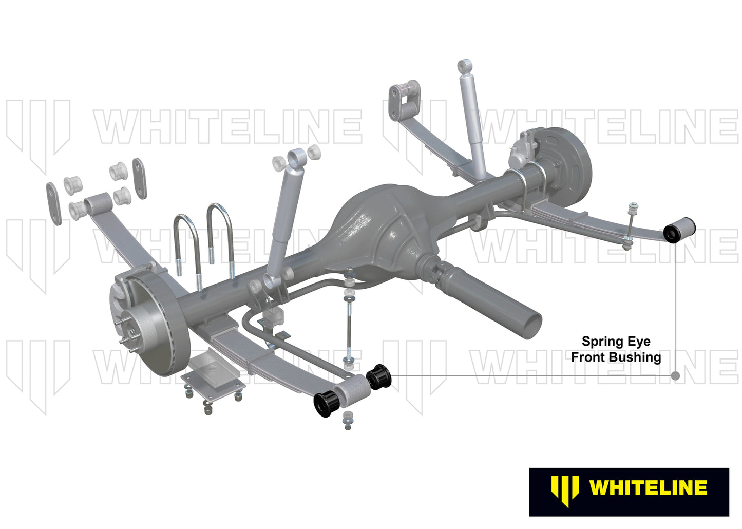 Whiteline Rear Leaf Spring - Front Eye Bushing Kit to Suit Ford Courier PC-PH and Mazda B Series Bra