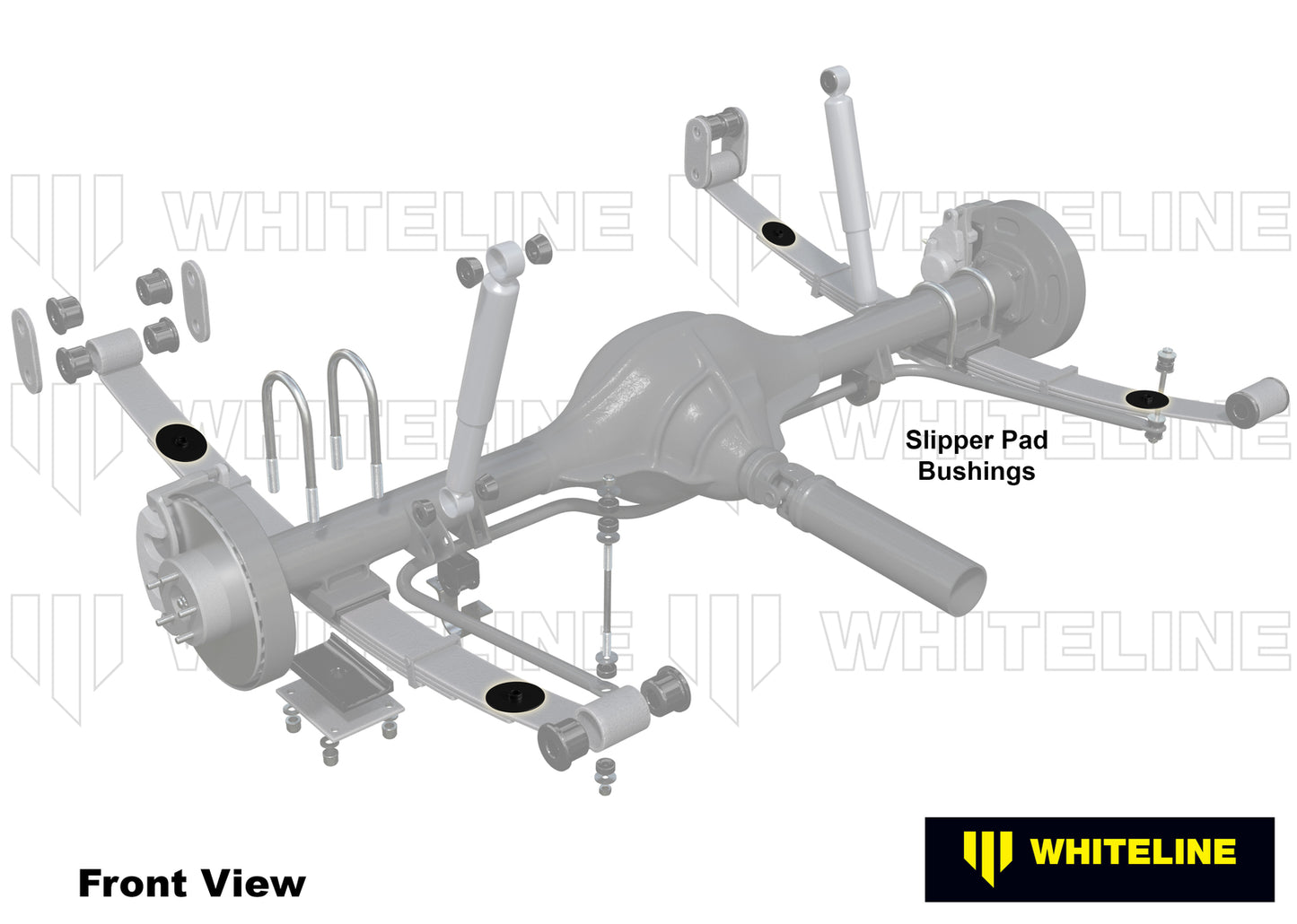 Whiteline Rear Leaf Spring - Slipper Pad Bushing Kit to Suit Holden FJ-WB, Rodeo TF | W72126