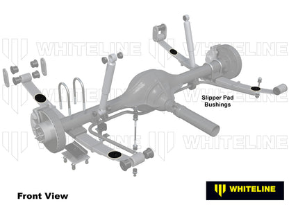 Whiteline Rear Leaf Spring - Slipper Pad Bushing Kit to Suit Holden FJ-WB, Rodeo TF | W72126