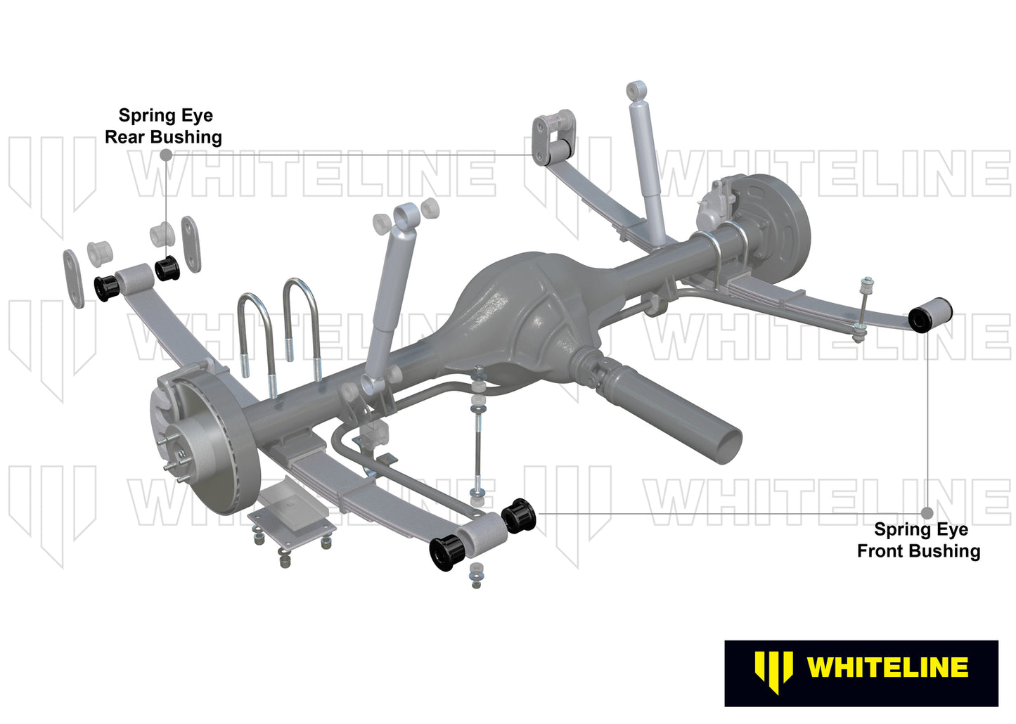 Whiteline Leaf Spring - Front and Rear Eye Bushing Kit to Suit Daihatsu Feroza, Rocky and Rugger | W