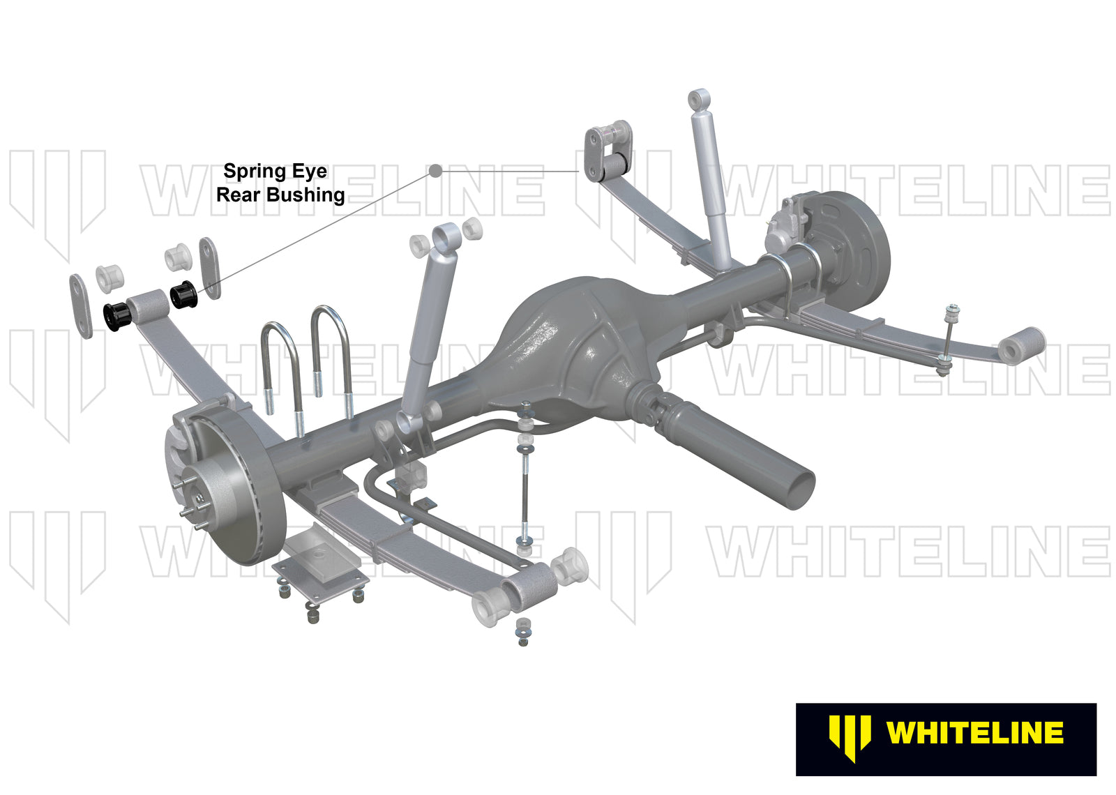 Whiteline Rear Leaf Spring - Rear Eye Bushing Kit to Suit Jeep Cherokee XJ | W73080
