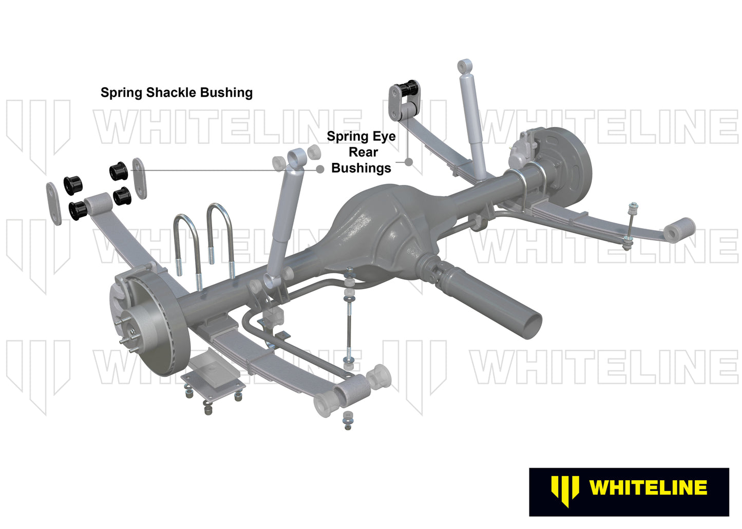 Whiteline Rear Leaf Spring - Bushing Kit to Suit Nissan Navara D40 and D23 2wd/4wd | W73251