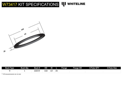 Whiteline Rear Coil Spring Pad - Bushing Kit to Suit Jeep Wrangler TJ | W73417