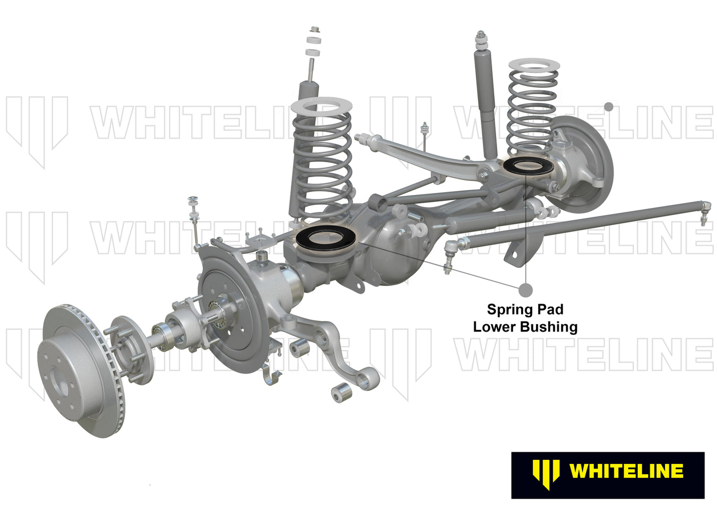 Whiteline Front Coil Spring Pad - Lower Bushing Kit to Suit Nissan Patrol GQ, GU and Ford Maverick D