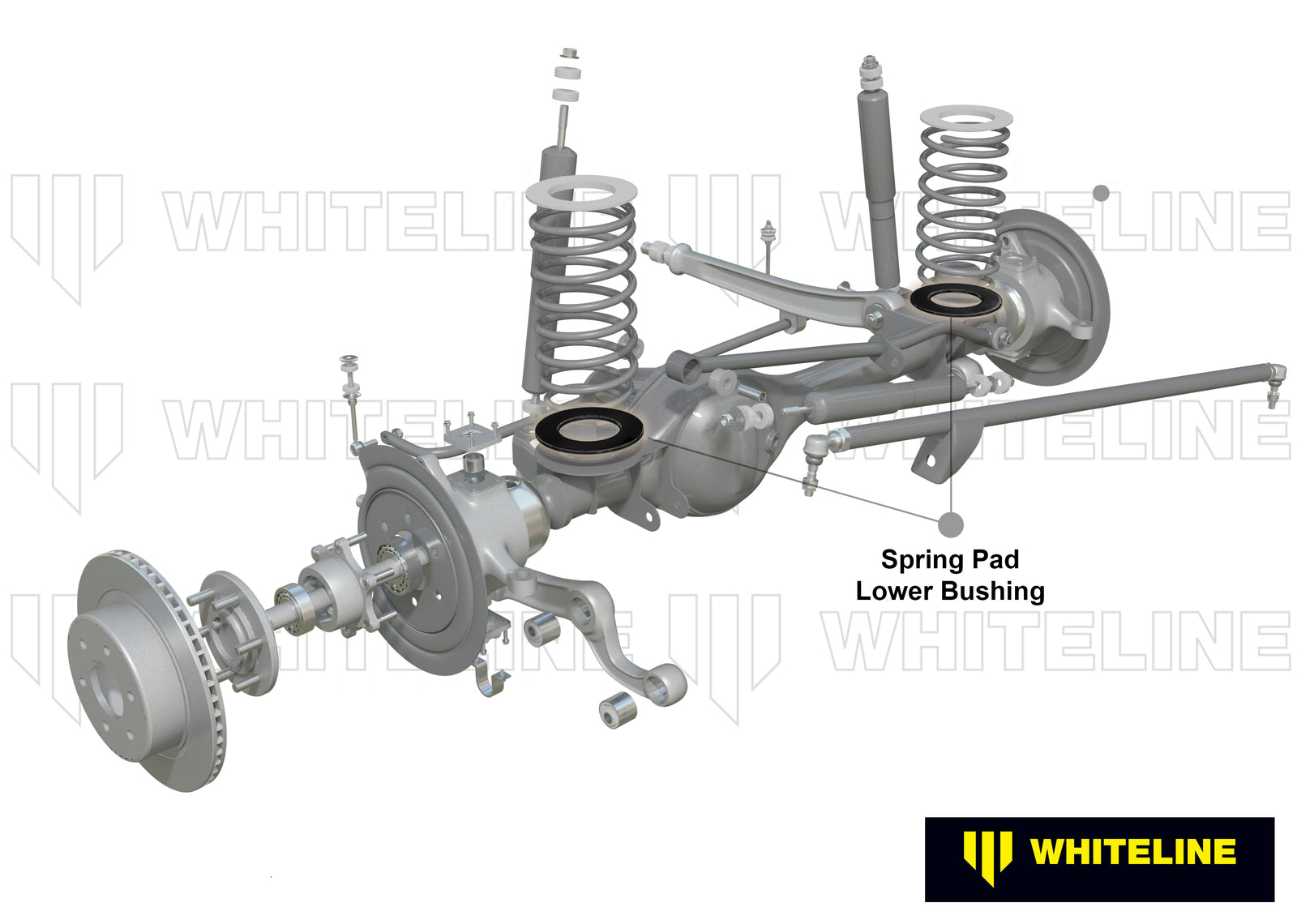 Whiteline Front Coil Spring Pad - Lower Bushing Kit to Suit Nissan Patrol GQ, GU and Ford Maverick D