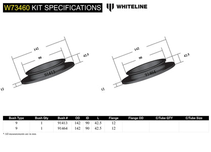 Whiteline Front Coil Spring Pad - Lower Bushing Kit to Suit Jeep Gladiator JT and Wrangler JL | W734