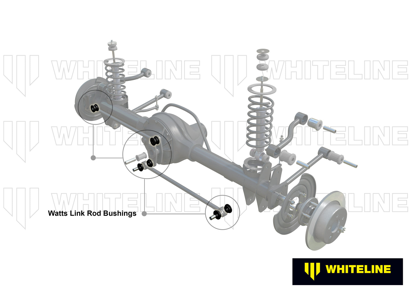 Whiteline Rear Watts Link - Side Rods Bushing Kit to Suit Ford Falcon/Fairlane XE-AU | W81040