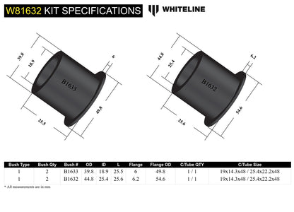 Whiteline Rear Panhard Rod - Bushing Kit to Suit Nissan Skyline and Pintara R31 | W81632