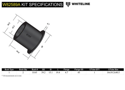 Whiteline Front Panhard Rod - To Differential Bushing Kit to Suit Jeep Cherokee, Grand Cherokee and