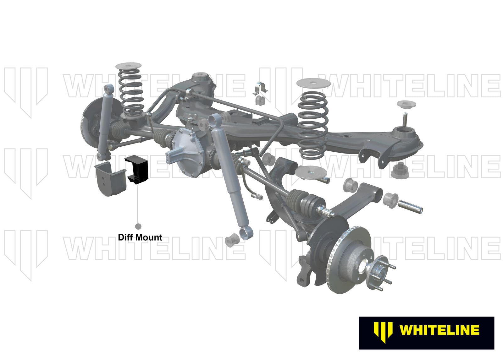 Whiteline Rear Differential Mount - Bushing Kit to Suit Nissan 1600, 180B, 240K and Bluebird | W9246