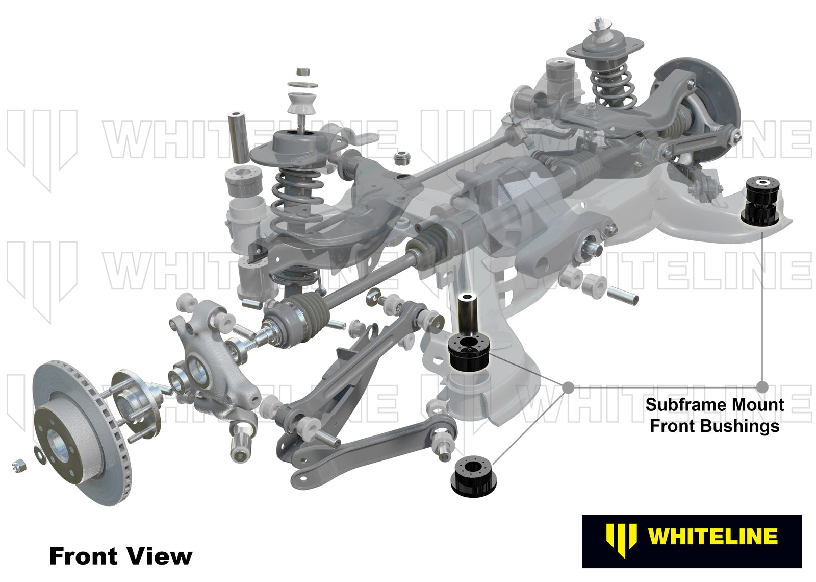Whiteline Rear Subframe - Bushing Kit to Suit Nissan 350Z, Skyline and Stagea | W92994