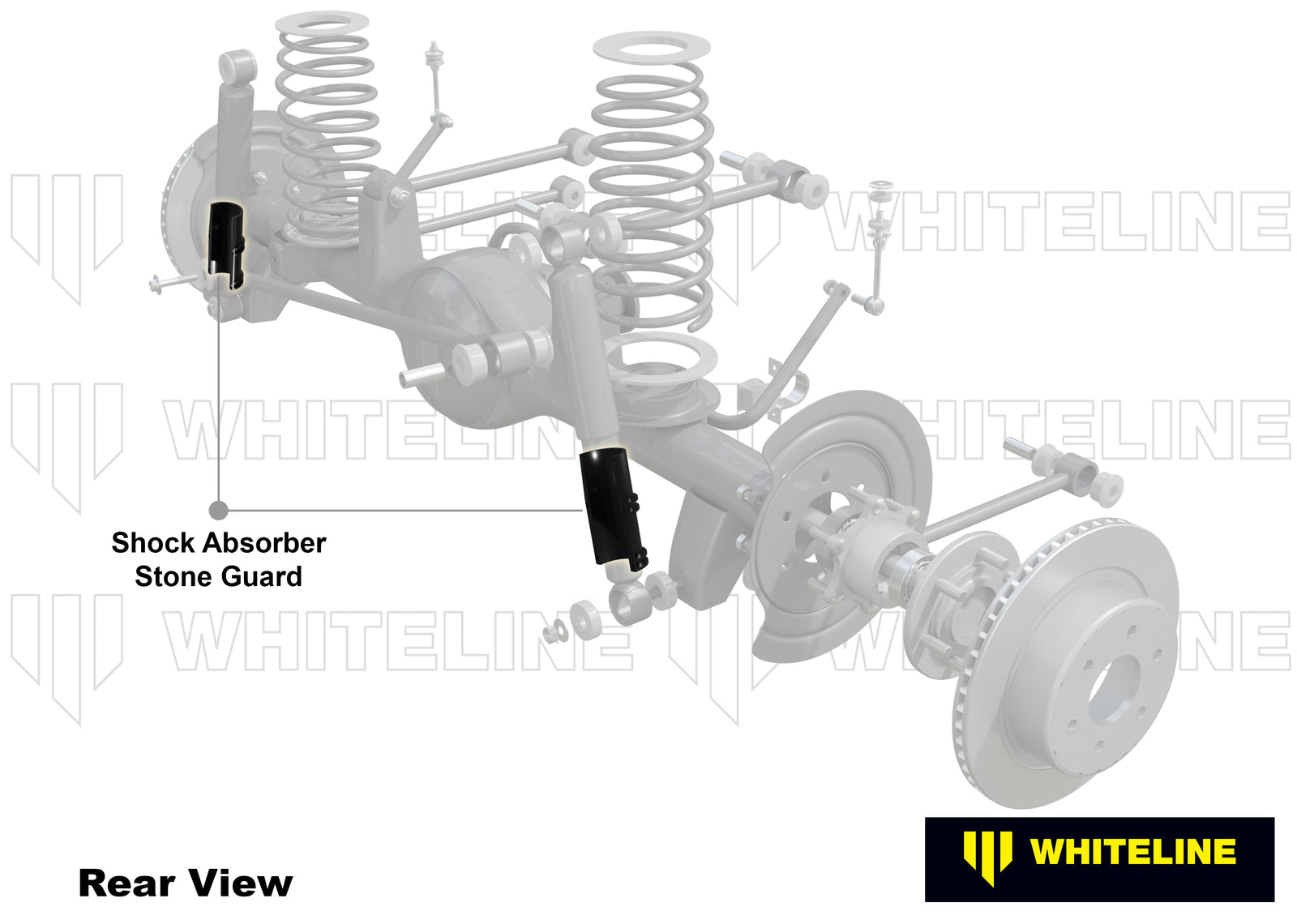 Whiteline Universal Shock Absorber - Stone Guard Kit to Suit All 4x4 Applications | W93192