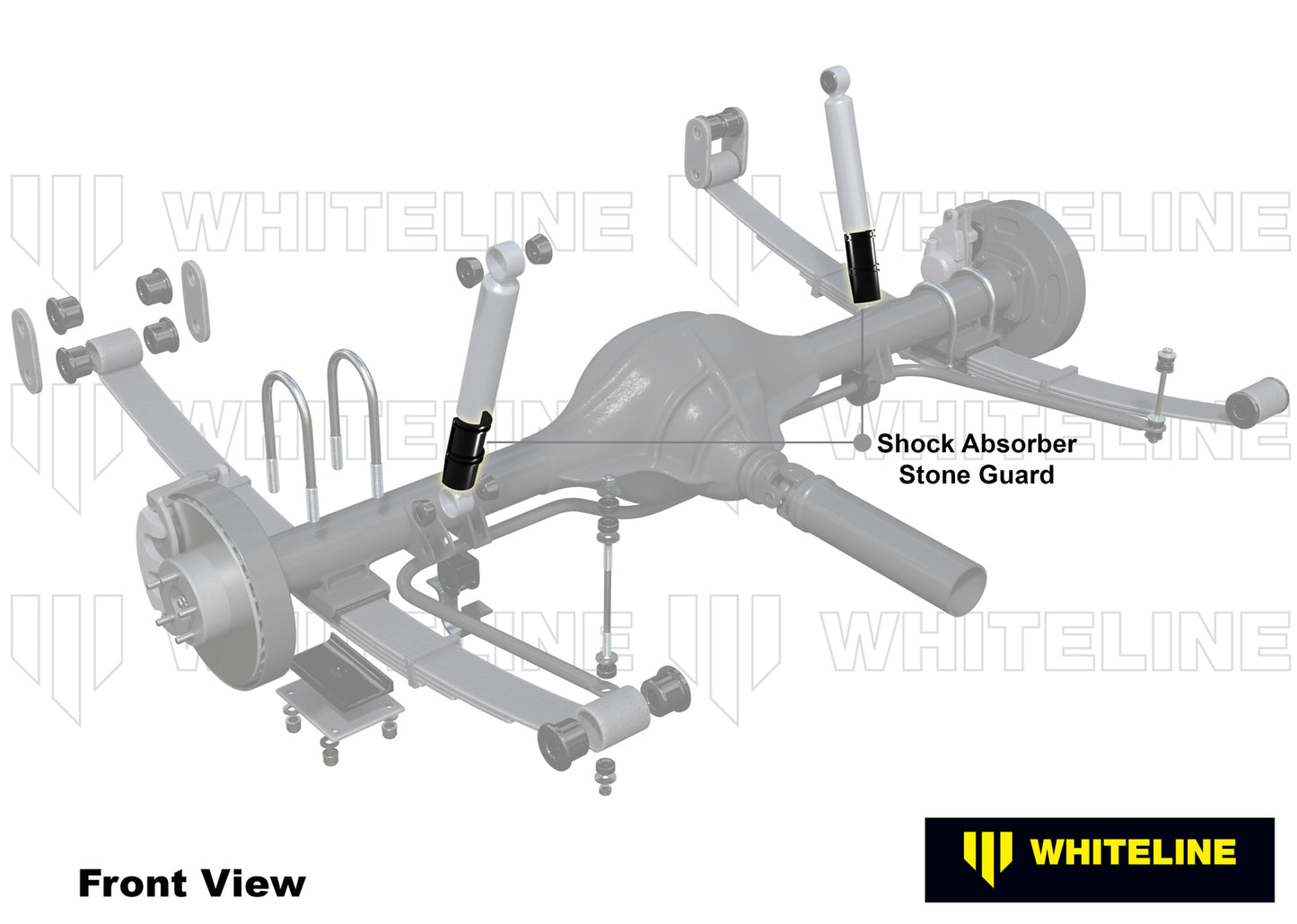 Whiteline Universal Shock Absorber - Stone Guard Kit to Suit All 4x4 Applications | W93192