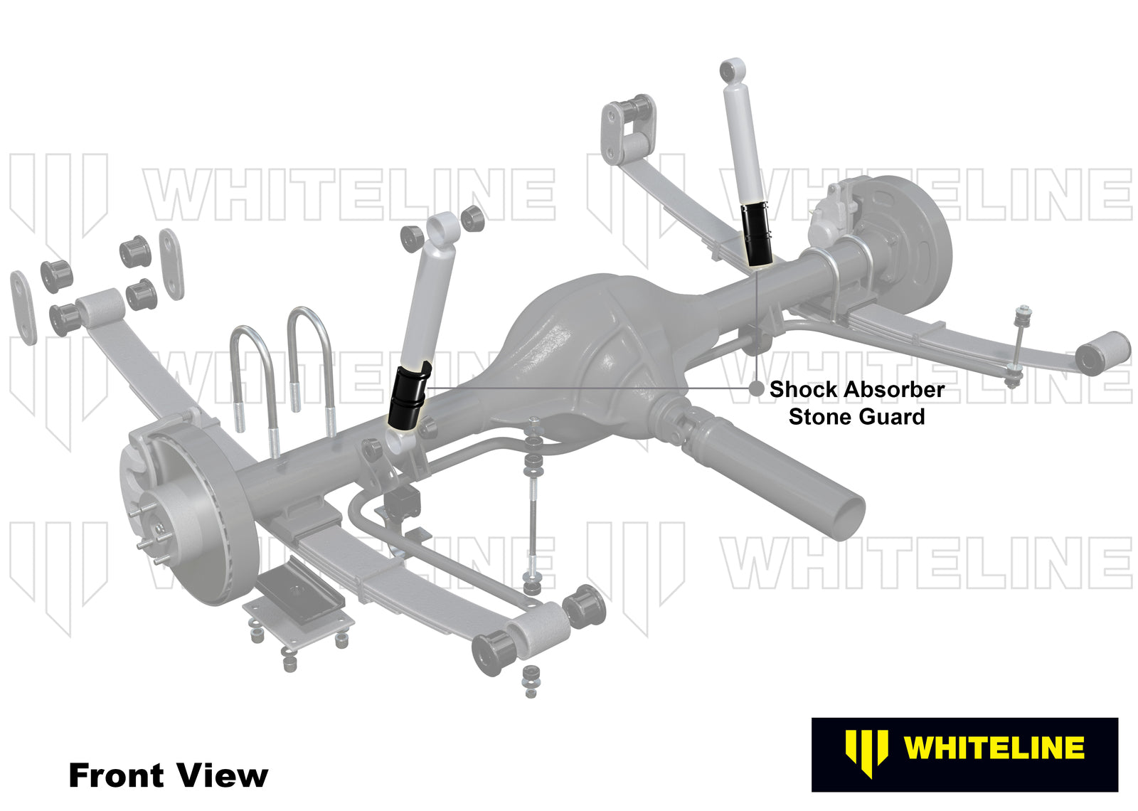 Whiteline Universal Shock Absorber - Stone Guard Kit to Suit All 4x4 Applications | W93192