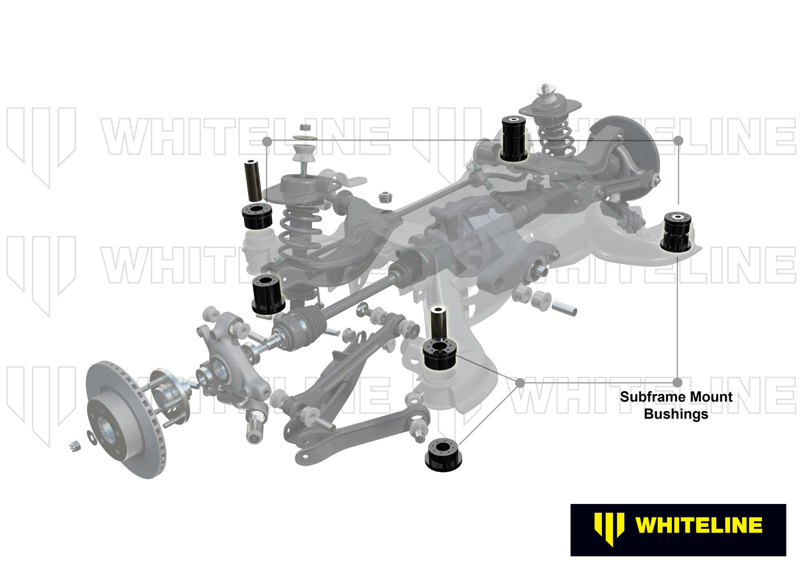 Whiteline Rear Subframe - Bushing Kit to Suit HSV Clubsport, GTS and Senator Gen F | W93193